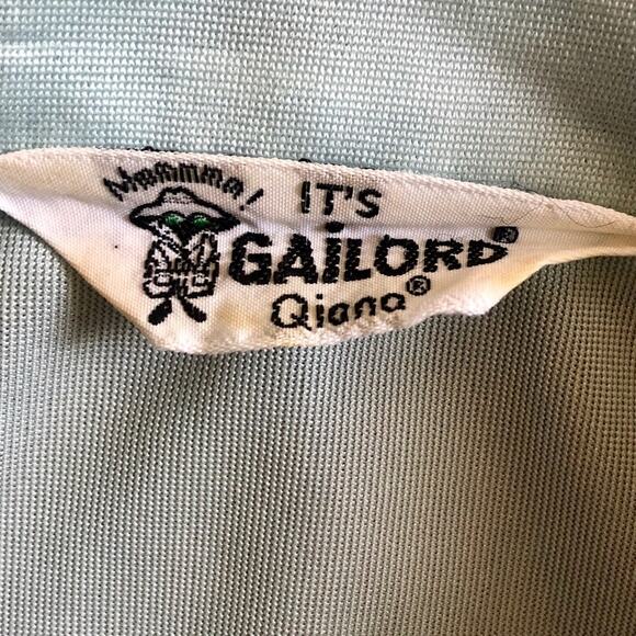 70s Vintage Baby Blue Collared Disco Shirt - Picture 5 of 8